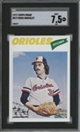 1977 Topps #572 Ross Grimsley 9 card progressive proof.
